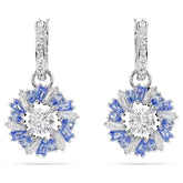 Idyllia Flower Pierced Earrings Drop White/Blue
